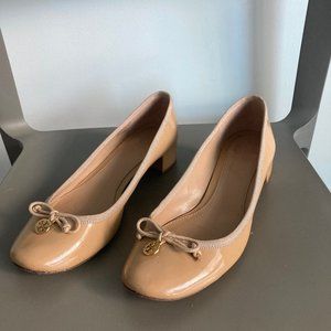 TORY BURCH Tan Charm Ballet Heels